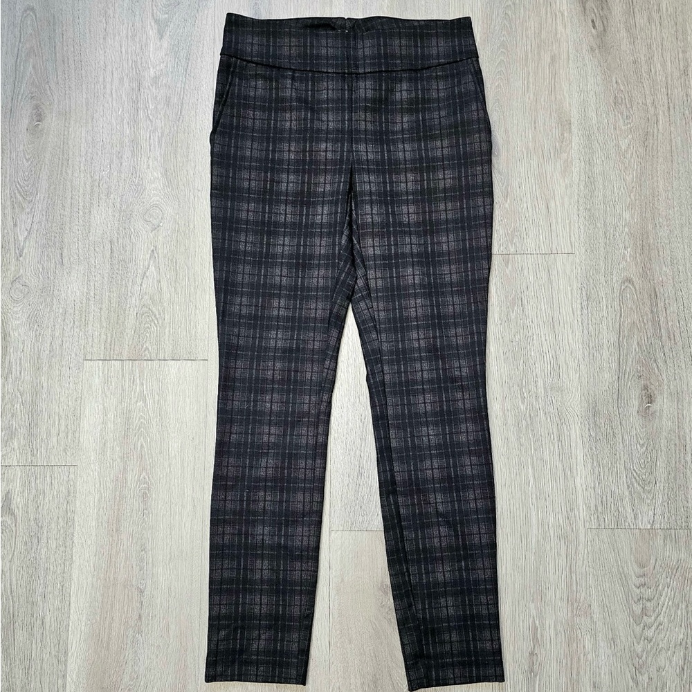 Dalia Women’s Pull-On Plaid Dress Pants Small